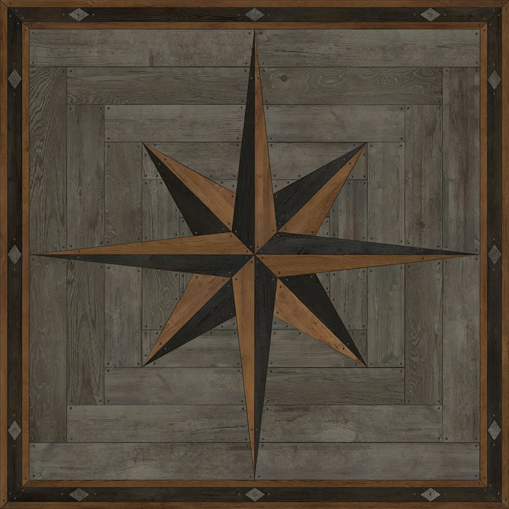 Williamsburg 18th-Century Joinery "Through The Woodlands" Vinyl Floorcloth - Spicher & Co.