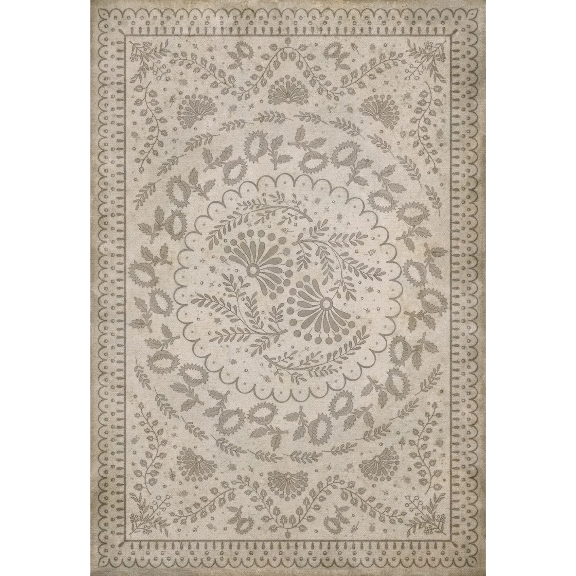 Williamsburg Cozens "The Little Turtle Dove" Vinyl Floorcloth - Spicher & Co.