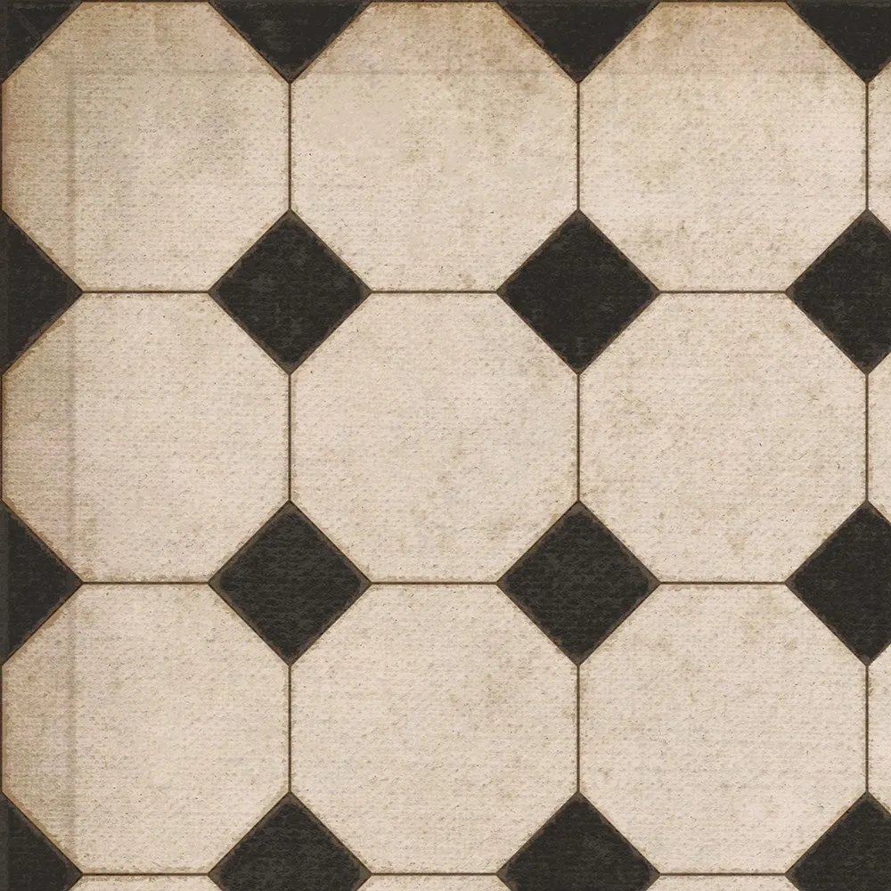 Williamsburg Octagons "Adams" Vinyl Floorcloth - Spicher & Co.