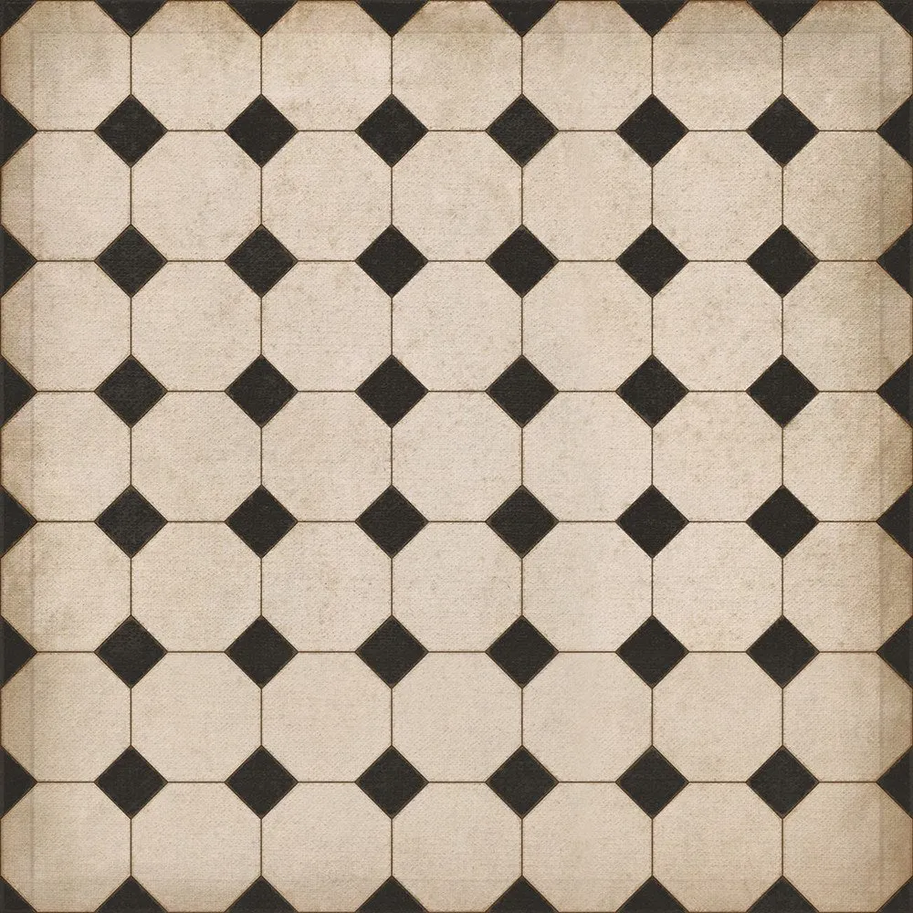 Williamsburg Octagons "Adams" Vinyl Floorcloth - Spicher & Co.