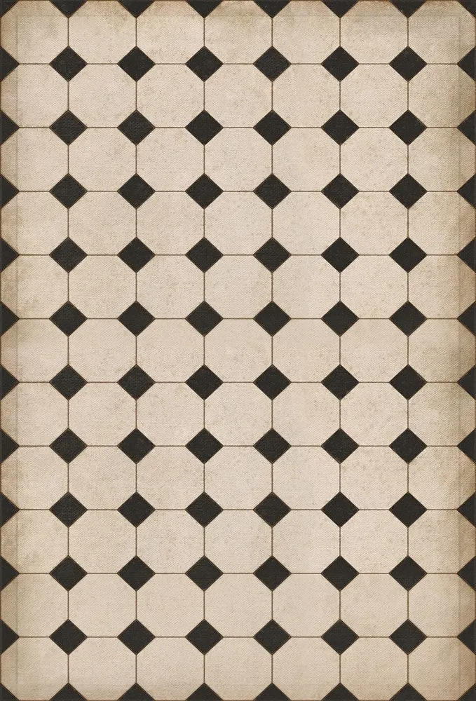 Williamsburg Octagons "Adams" Vinyl Floorcloth - Spicher & Co.
