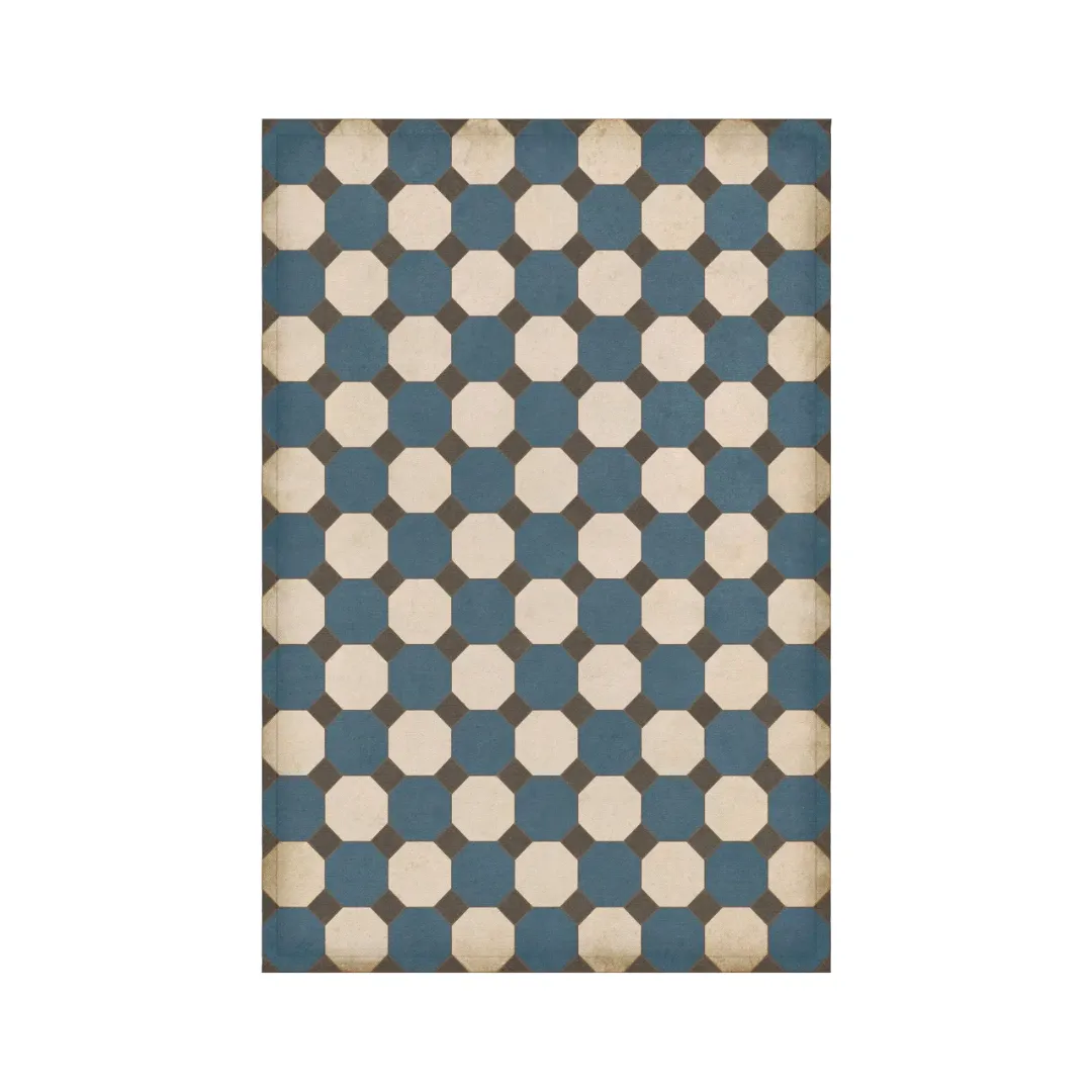 Williamsburg Octagons "Washington" Vinyl Floorcloth - Spicher & Co.