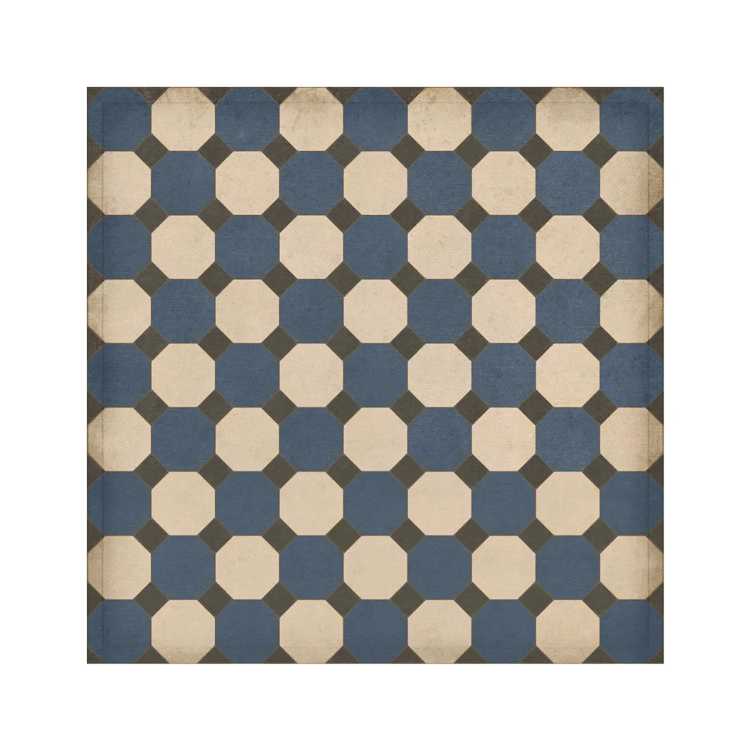 Williamsburg Octagons "Washington" Vinyl Floorcloth - Spicher & Co.