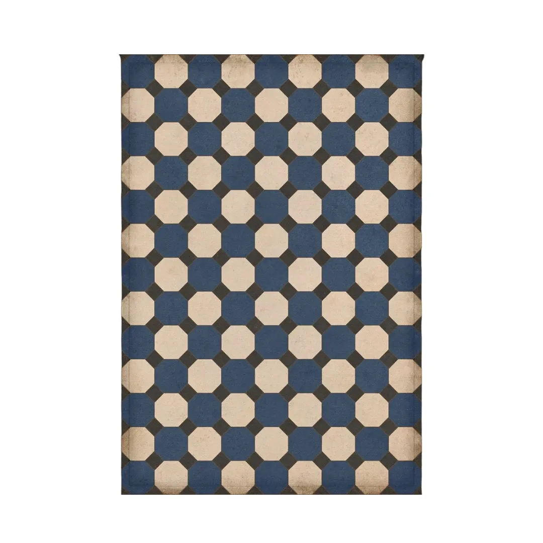 Williamsburg Octagons "Washington" Vinyl Floorcloth - Spicher & Co.