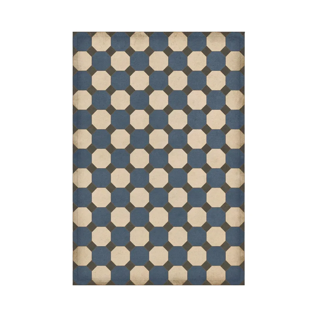 Williamsburg Octagons "Washington" Vinyl Floorcloth - Spicher & Co.