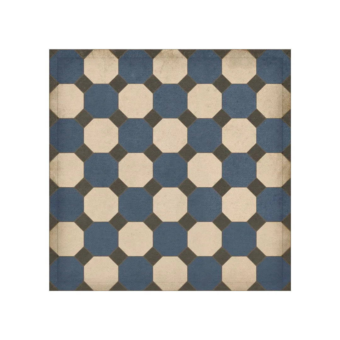 Williamsburg Octagons "Washington" Vinyl Floorcloth - Spicher & Co.