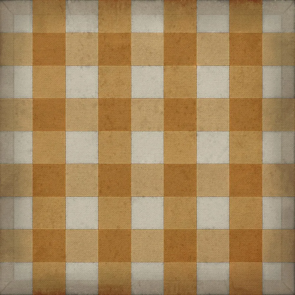 Williamsburg "Gingham Canvas- Yellow" Floorcloth - Spicher & Co.