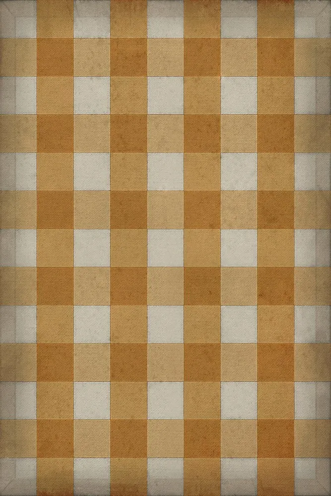 Williamsburg "Gingham Canvas- Yellow" Floorcloth - Spicher & Co.