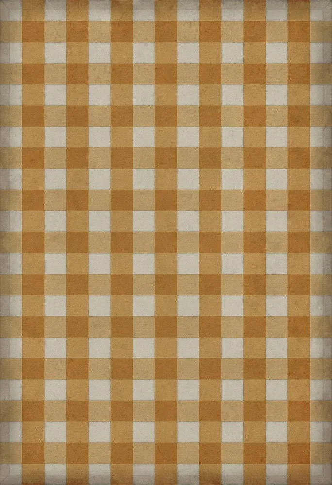 Williamsburg "Gingham Canvas- Yellow" Floorcloth - Spicher & Co.