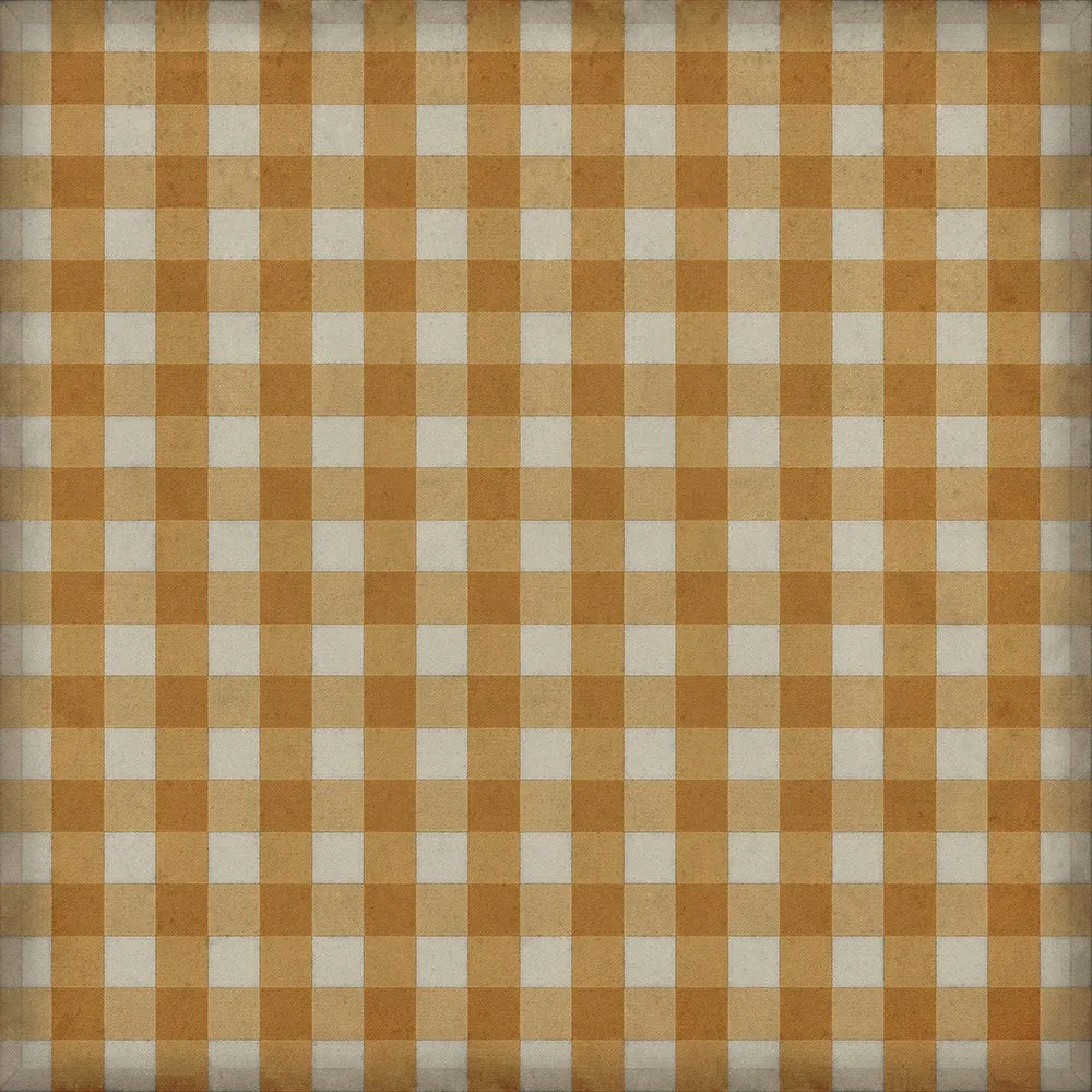 Williamsburg "Gingham Canvas- Yellow" Floorcloth - Spicher & Co.