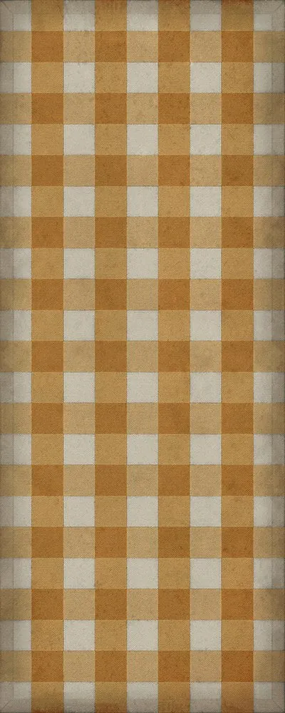 Williamsburg "Gingham Canvas- Yellow" Floorcloth - Spicher & Co.