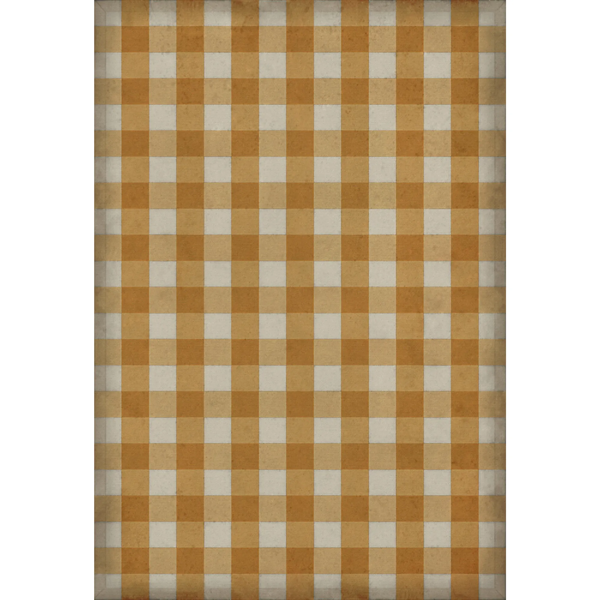 Williamsburg "Gingham Canvas- Yellow" Floorcloth - Spicher & Co.