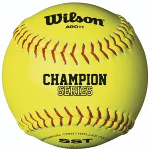 Wilson NFHS Polycore 12" 47/375 Leather Fastpitch Softballs: WTA9011BSST-99