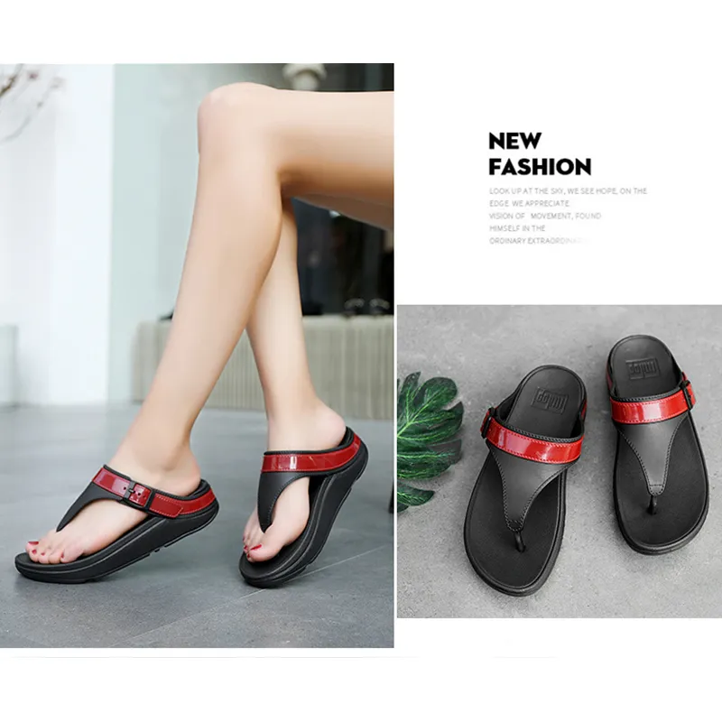 Women Fashion Casual Thick-soled Non-slip Flip Flops Sandals