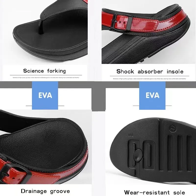 Women Fashion Casual Thick-soled Non-slip Flip Flops Sandals
