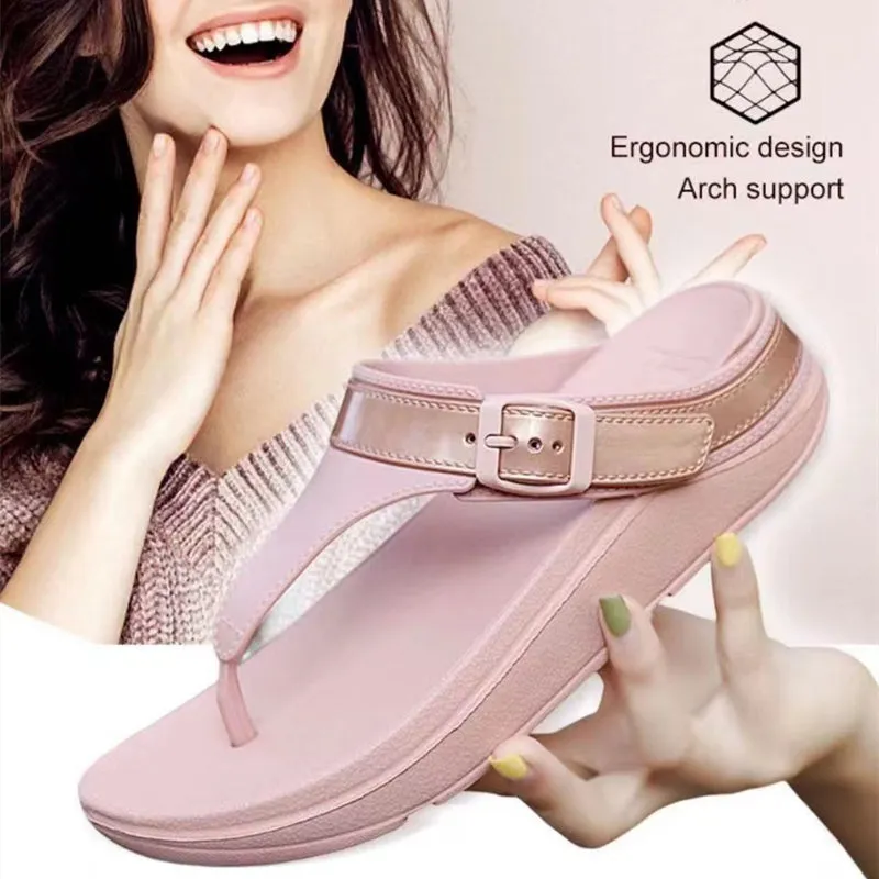Women Fashion Casual Thick-soled Non-slip Flip Flops Sandals