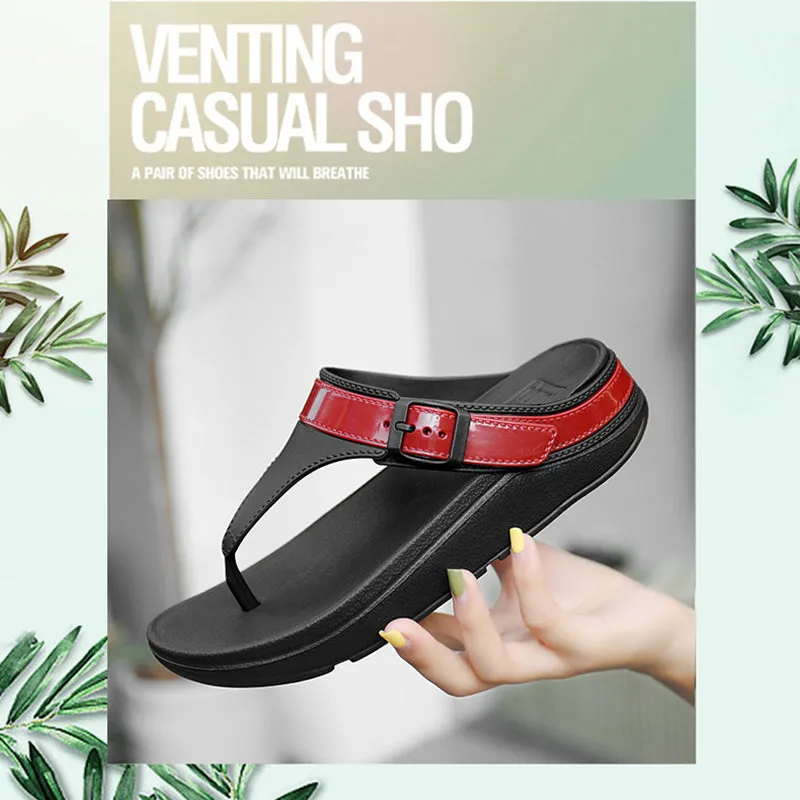 Women Fashion Casual Thick-soled Non-slip Flip Flops Sandals