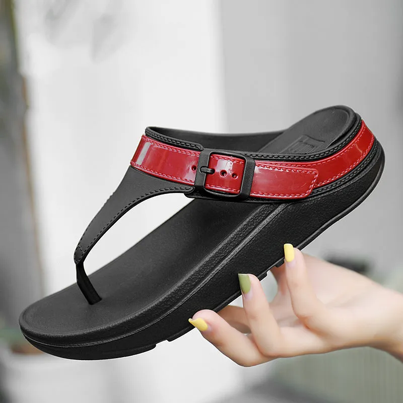 Women Fashion Casual Thick-soled Non-slip Flip Flops Sandals