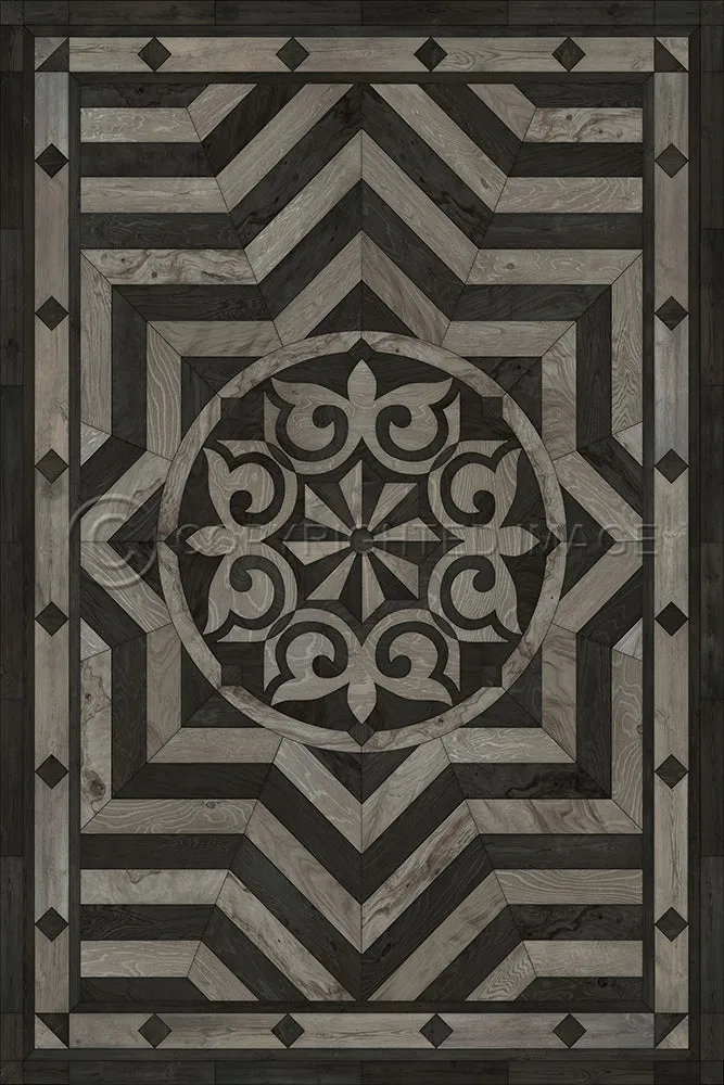 Wood Artisanry Caledonian "Expect a Masterpiece" Vinyl Floorcloth - Spicher & Co.