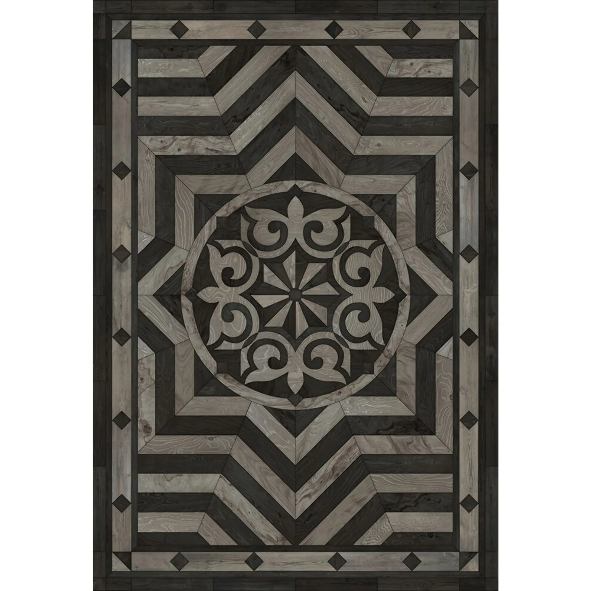 Wood Artisanry Caledonian "Expect a Masterpiece" Vinyl Floorcloth - Spicher & Co.