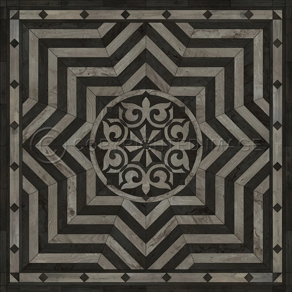 Wood Artisanry Caledonian "Expect a Masterpiece" Vinyl Floorcloth - Spicher & Co.