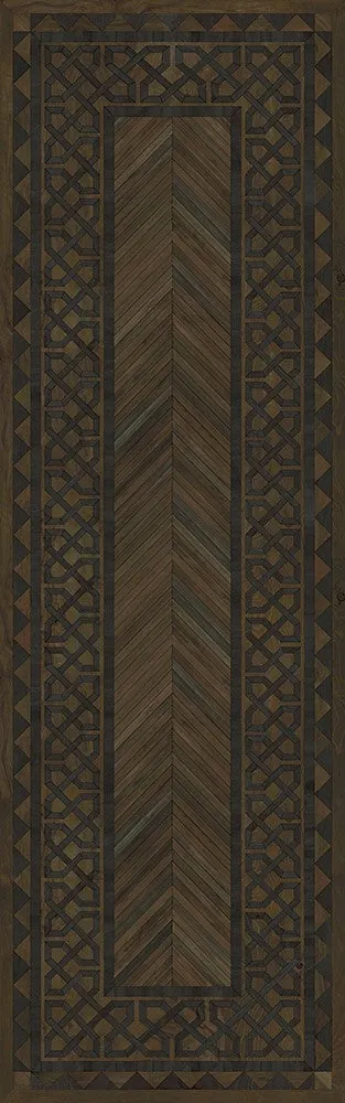 Wood Artisanry University "Princeton" Vinyl Floorcloth - Spicher & Co.