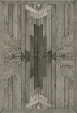 Wood Norwegian Appalachian "Of the Moon and Stars" Vinyl Floorcloth - Spicher & Co.