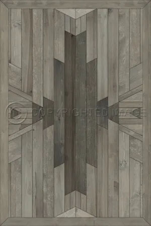 Wood Norwegian Appalachian "Of the Moon and Stars" Vinyl Floorcloth - Spicher & Co.
