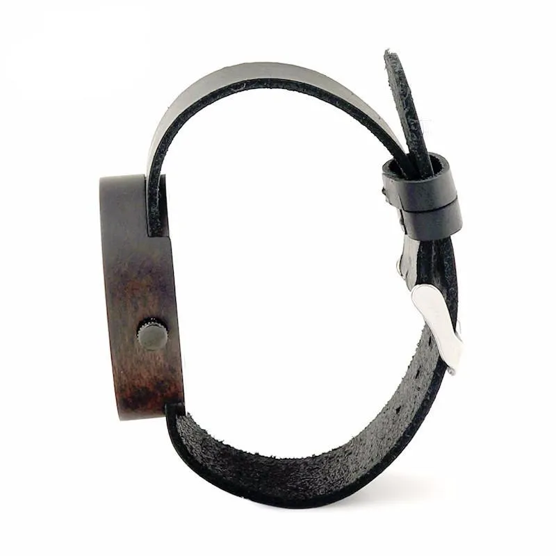 Wooden Watch With Genuine Leather Straps