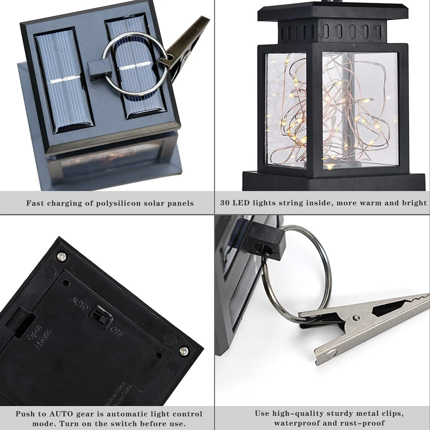 Woowooh Outdoor Waterproof Hangable Solar Lamp