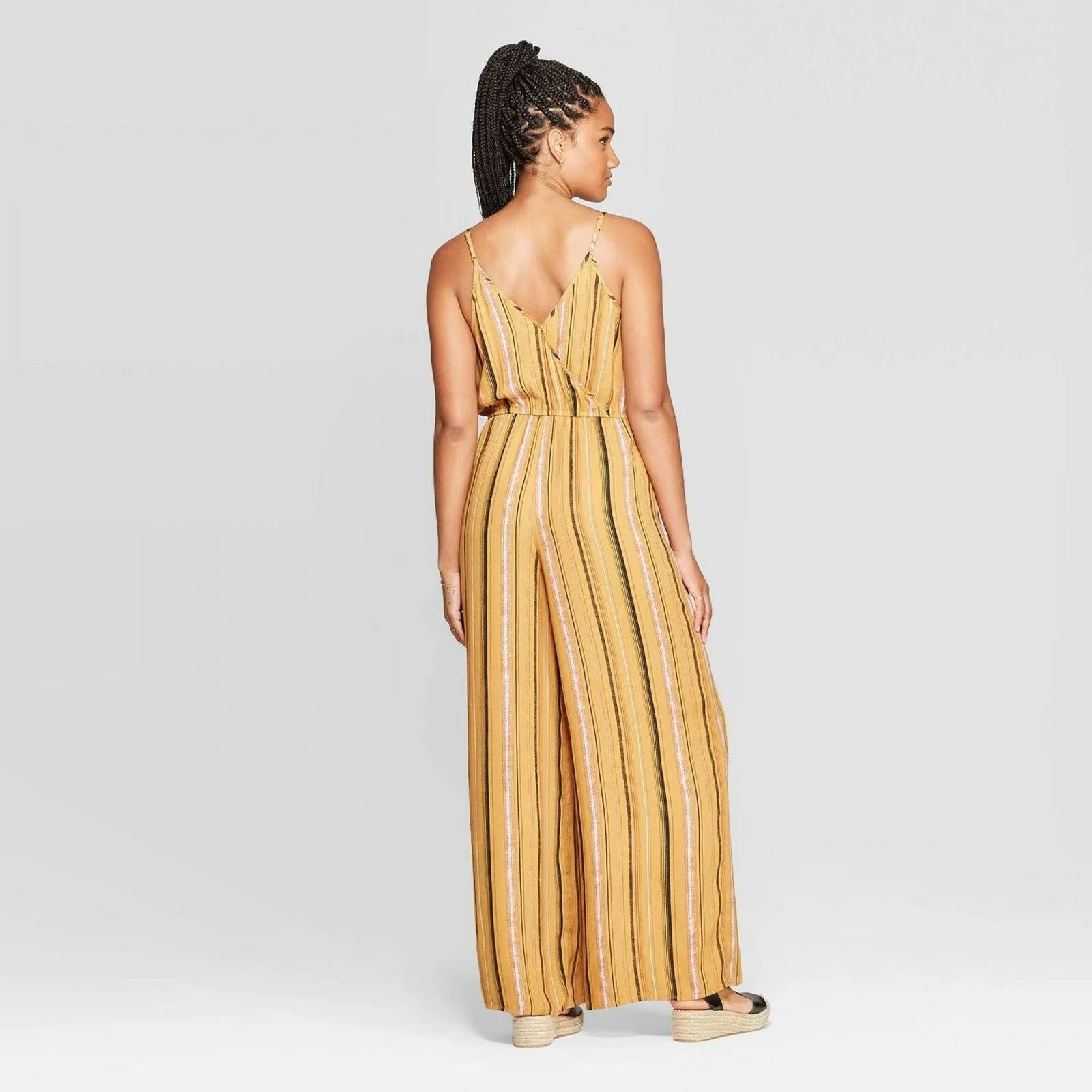 Xhilaration Women's Sleeveless Deep V-Neck Wrap Jumpsuit