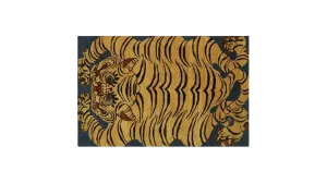 Yellow Tibetan Tiger Hand Tufted Wool Rug