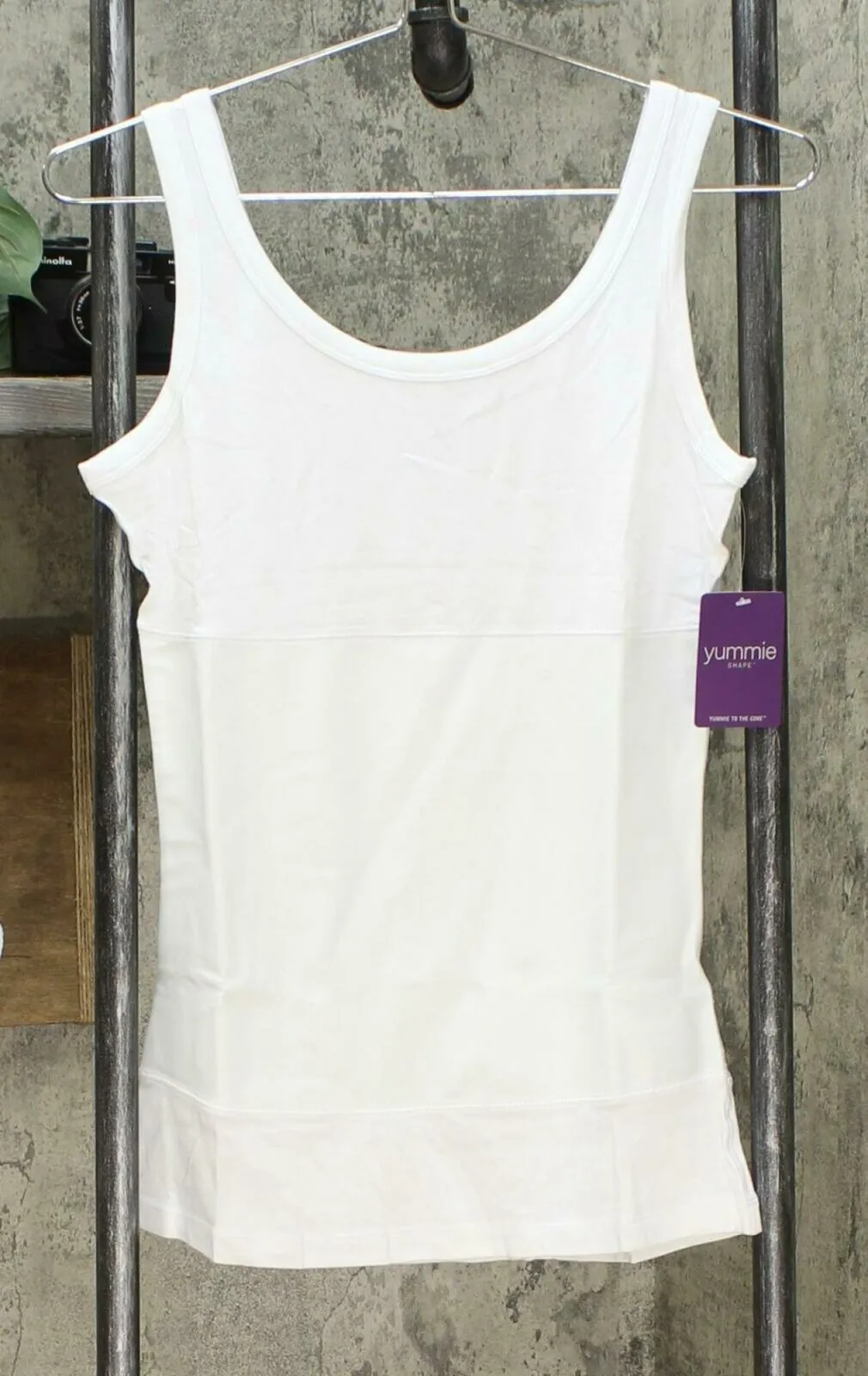Yummie 2 Pack 3-Panel Shaping Boyfriend Tank Tops Black/ White Large